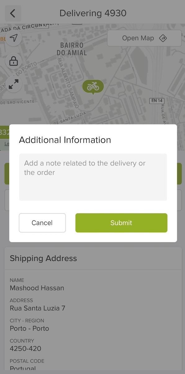 order information